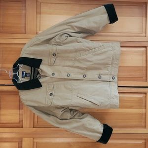 Patagonia Lined Button Down Jacket Tan Size Small